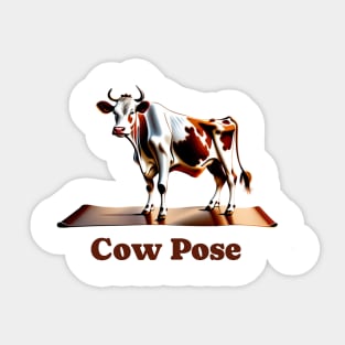 Cow in yoga pose Sticker